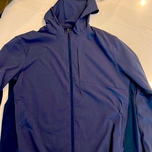 Lululemon light weight blue gray  full zip hooded jacket xxl